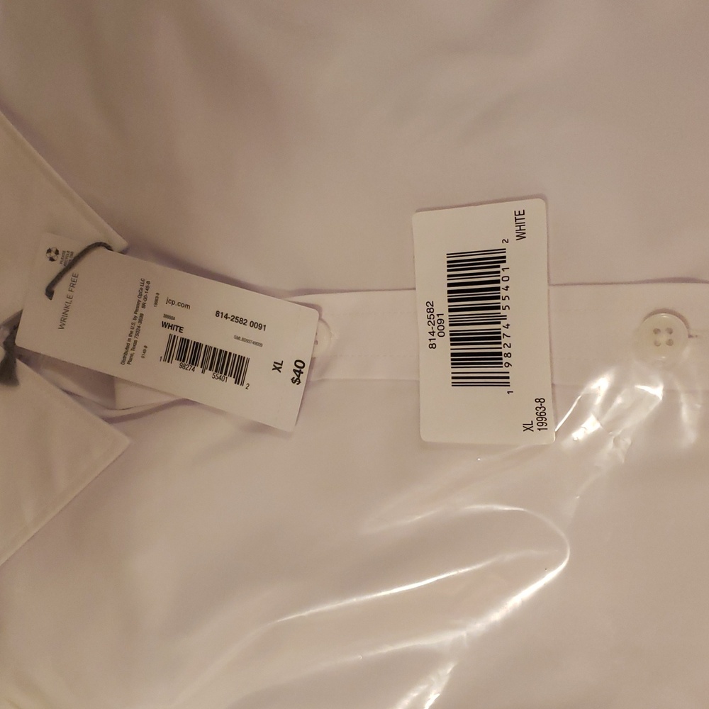 Liz Claiborne women's white Short Sleeve button down shirt XL - Picture 4 of 4